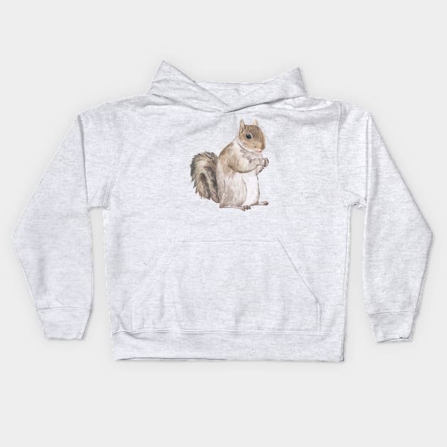 Squirrel - Cute Squirrel Kids Hoodie by KC Happy Shop